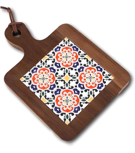 Amazon｜マニーローズ タイルトレー 鍋敷き 滑り止め付き 陶器 日本製